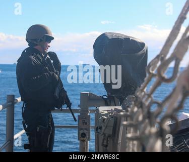 Philippine Sea. 1st Jan, 2023. U.S. Navy Logistics Specialist Seaman ...