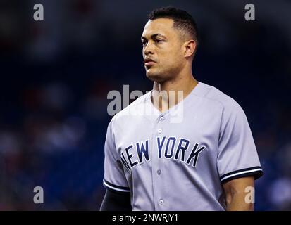 August 22, 2018: New York Yankees right fielder Giancarlo Stanton (27)  during a MLB game between