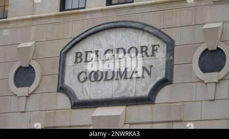 Bergdorf Goodman at 5th Avenue in New York - NEW YORK CITY, USA - FEBRUARY 14, 2023 Stock Photo