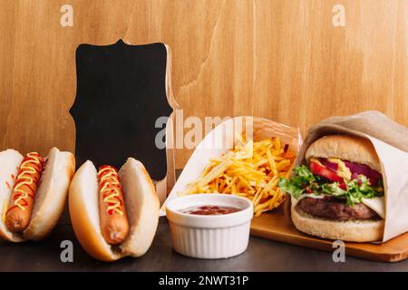 fast food composition Stock Photo