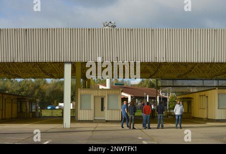 Passport control point, German Division Memorial, Marienborn, Saxony-Anhalt, Germany Stock Photo