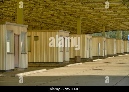 Passport control point, German Division Memorial, Marienborn, Saxony-Anhalt, Germany Stock Photo