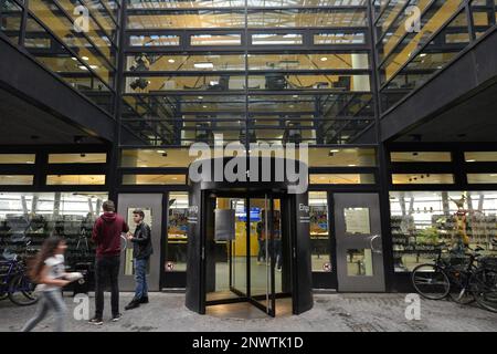 City and State Library, Max-Von-Der-Gruen-Platz, Dortmund, North Rhine-Westphalia, Germany, Max-von-der-Gruen-Platz Stock Photo