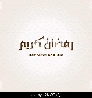 arabic calligraphy of ramadan kareem with black color.background modern illustration Stock Vector