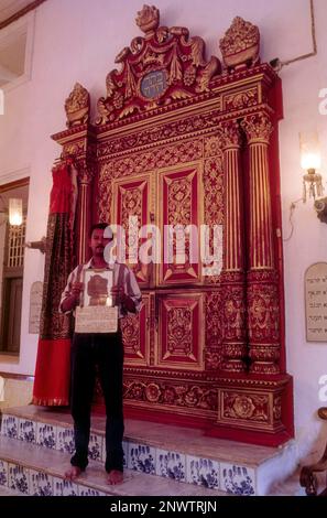 Synagouges In India India: Scrolls of the Law (Sefer Torah), Paradesi Synagogue (aka Cochin ...