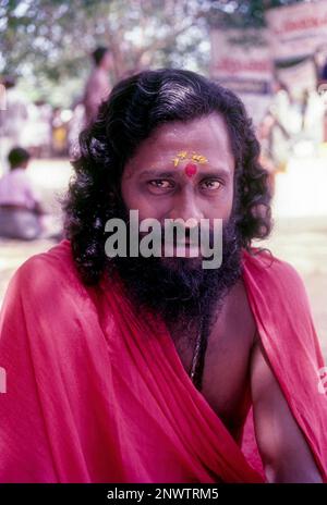 A sadhu, saint in Kerala, India, Asia Stock Photo