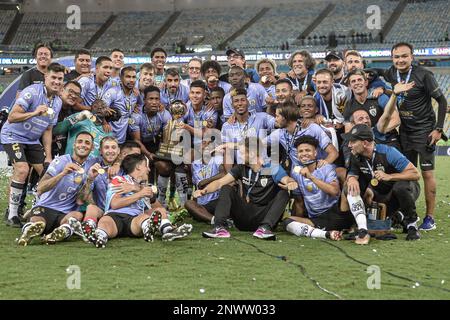 Rio De Janeiro, Brazil. 01st Mar, 2023. The Idependiente del Valle champion, during a match against Flamengo, valid for the final of the Recopa Sulamericana 2023, at Maracanã Stadium, north of Rio de Janeiro, on the night of Tuesday, 28. (Photo: Jayson Braga ) Credit: Brazil Photo Press/Alamy Live News Stock Photo