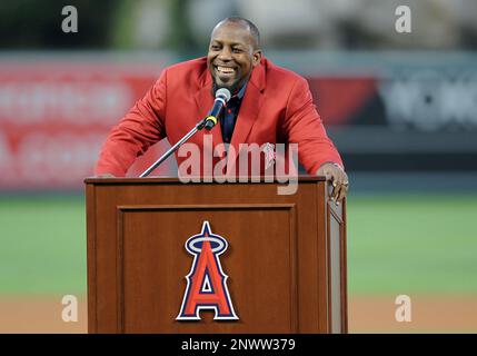 Former Oakland Athletics player John Blue Moon Odom during a ceremony  honoring the Athletics' 1973 World Series championship team before a  baseball game between the Athletics and the New York Mets in