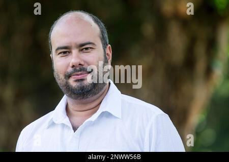 Colombian film director Ciro Guerra poses during a photocall for