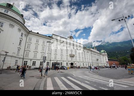 INNSBRUCK, AUSTRIA – JULY 30, 2022: The Hofburg, Imperial Palace in Innsbruck. It is a former Habsburg palace, and is considered one of the three most Stock Photo