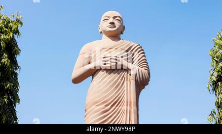 Statue of one of the Buddhas Disciple, Near 80feet Statue of Budhha, Bodh Gaya, Bihar, India Stock Photo