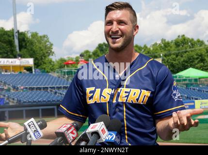 July 11, 2018 - Trenton, New Jersey, U.S - BERNIE WILLIAMS, retired New  York Yankee, rehearses a few hours before his guitar performance of the  national anthem for the Eastern League All-Star