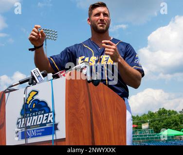 July 11, 2018 - Trenton, New Jersey, U.S - TIM TEBOW answers