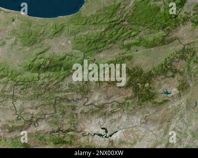 Bolu, province of Turkiye. High resolution satellite map Stock Photo