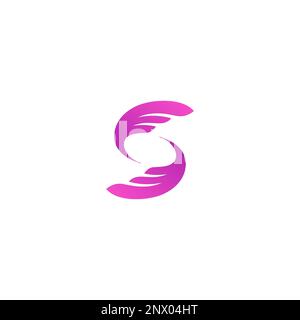 S Wing Logo design. Wing Icon Vector Stock Vector