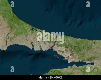 Istanbul, province of Turkiye. High resolution satellite map Stock Photo