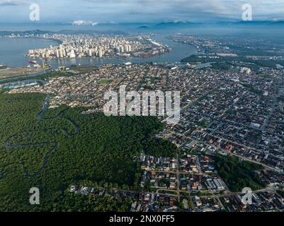 Guaruja city, Santos city. Sao Paulo state, Brazil. Stock Photo