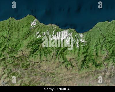 Trabzon, province of Turkiye. High resolution satellite map Stock Photo