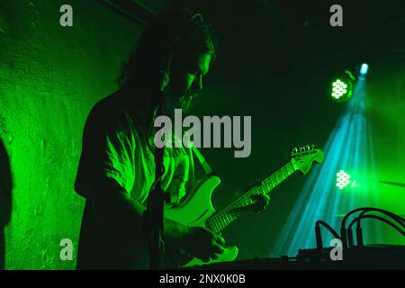 Milan, Italy. 28th Feb, 2023. Preoccupations (ex ''Viet Cong'') perform live at Circolo Magnolia, Segrate, Milan, Italy, on February 28, 2023 (Photo by Maria Laura Arturi/NurPhoto) Credit: NurPhoto SRL/Alamy Live News Stock Photo