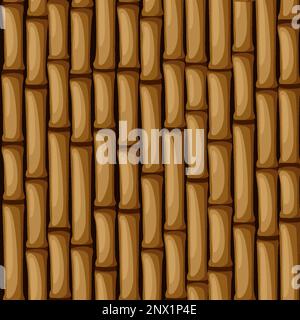 Seamless brown bamboo texture. Bamboo seamless pattern Stock Vector