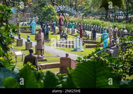 Taoyuan, China. 01st Mar, 2023. Chiang Kai-shek statues displayed at the Cihu Memorial Sculpture Garden near Taoyuan, Taiwan on 01/03/2023 During the ongoing process of removing 43,000 monuments from public places in Taiwan, 200 of them were placed in a park near the Chiang Kai-shek Mausoleum in Cihu. It is estimated that despite the ongoing removal of monuments for more than 20 years, nearly 2,000 statues still remain in various locations around the island. The most famous is the National Chiang Kai-shek Memorial Hall in downtown Taipei. by Wiktor Dabkowski Credit: dpa/Alamy Live News Stock Photo