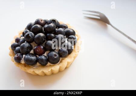 Tartlet with blueberry in France. Stock Photo