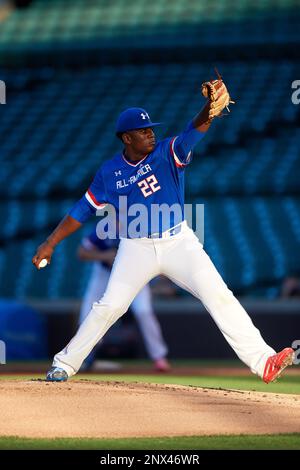 Kumar Rocker (22) of North Oconee High School in Watkinsville, Georgia ...