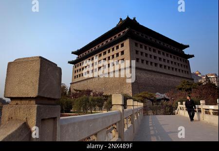 Ruins of the city walls Ming Park. Red Gate Gallery,Beijing, China Stock Photo