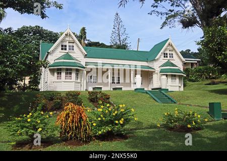 Former Curator's House, now a museum, Botanical Gardens, St Vincent Stock Photo