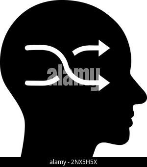 Soft skills icon as a concept of flexible thinking and management of a company with soft power skills Stock Vector