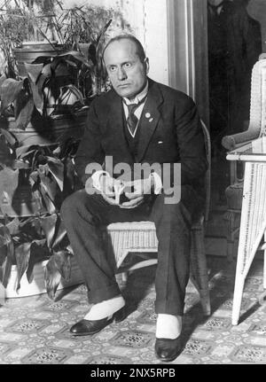 BENITO MUSSOLINI ( 1883-1945) Italian politician and later dictator, in 1922, Stock Photo