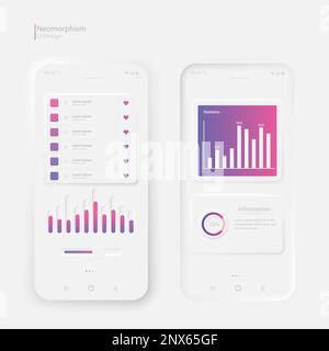 User interface elements for a mobile application. The layout of the phone screen and a set of user interface icons. Stock Vector