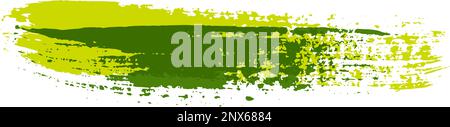 Vector of grunge brush strokes. Colorful brush strokes. Green vector brush strokes collection. Color paint, ink brush strokes, brushes, lines. Design Stock Vector