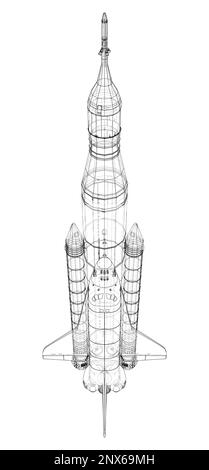 Rocket carrying space shuttle Stock Photo - Alamy