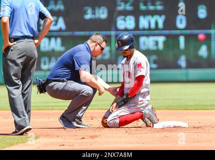 May 04, 2018: Boston Red Sox right fielder Mookie Betts #50 at bat