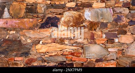 Natural Stone Wall Textured Background Stock Photo