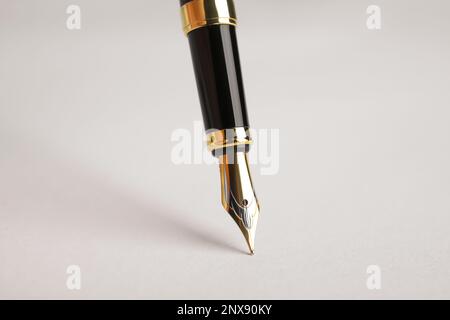 Close Up of Writing with Fountain Pen on a Paper Stock Photo - Image of  writing, communication: 243300132