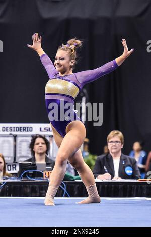 Christina Desiderio performs bars at the U.S. Olympic Trials for Women