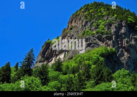 SUMELA Monastery. historical monastery built on the rocks. Stock Photo