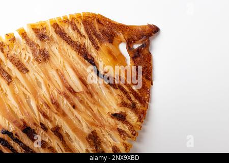 Grilled Squid Body. Dried Squid Grilled. soft and chewy food Stock Photo