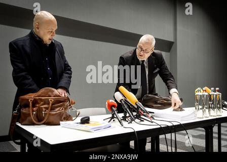 THE HAGUE - Lawyers Onno De Jong And Peter Schouten While Responding To ...