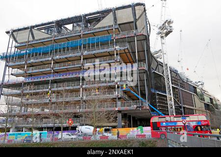Google KX HQ offices office building site under construction in Kings Cross area in London N! England UK February 2023 Great Britain KATHY DEWITT Stock Photo