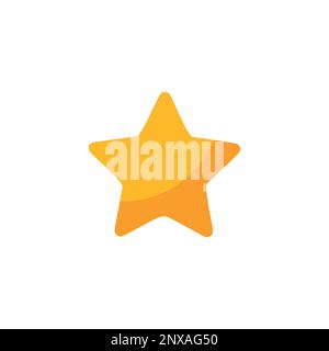 Golden star shape vector icon . Stock Vector
