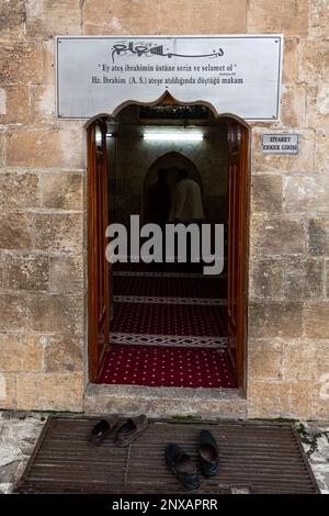Sanliurfa. In Turkish, 'O fire, be cool and safe on Abraham' and is the place where the Prophet Abraham fell when he was thrown into the fire. Stock Photo