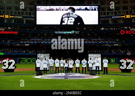 Former Toronto Blue Jays pitcher Dave Stieb throws out the ceremonial first  pitch prior to baseball game action between the Blue Jays and the Detroit  Tigers in Toronto Sunday, Aug. 29, 2010.