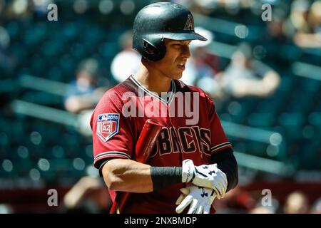 Los Angeles Dodgers shortstop Jacob Amaya (52) during a spring training  game against the Cleveland Indians, Saturday, March 27, 2021, in Phoenix,  AZ. Indians defeat the Dodgers 9-2. (Jon Endow/Image of Sport) Photo via  Credit: Newscom/Alamy Live