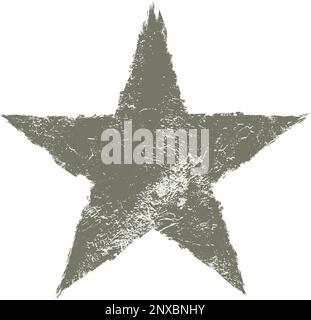 Background with the shape of a five-pointed star and grunge texture. Stock Vector