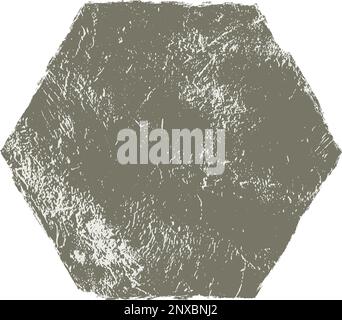 Background with a hexagon shape and grunge texture. Stock Vector
