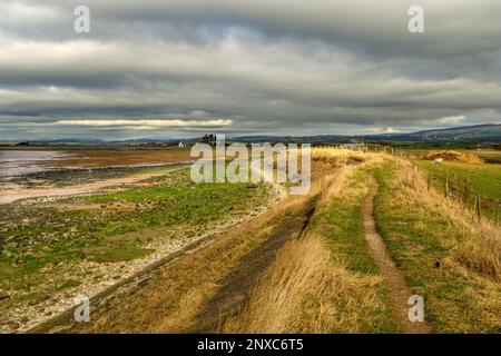 The Lancashire Coastal Way near Glasson Dock, Lancaster Stock Photo