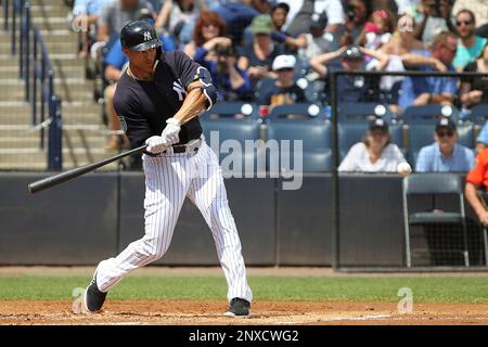 August 22, 2018: New York Yankees right fielder Giancarlo Stanton (27)  during a MLB game between the New York Yankees and the Miami Marlins at the  Marlins Park in Miami, Florida. The